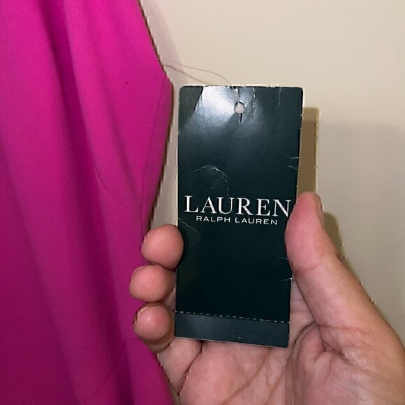 NWT LAUREN BY RALPH LAUREN FUSCHIA ELECTRIC PINK SHEATH DRESS - SIZE 4 - SO NICE - Picture 9 of 9